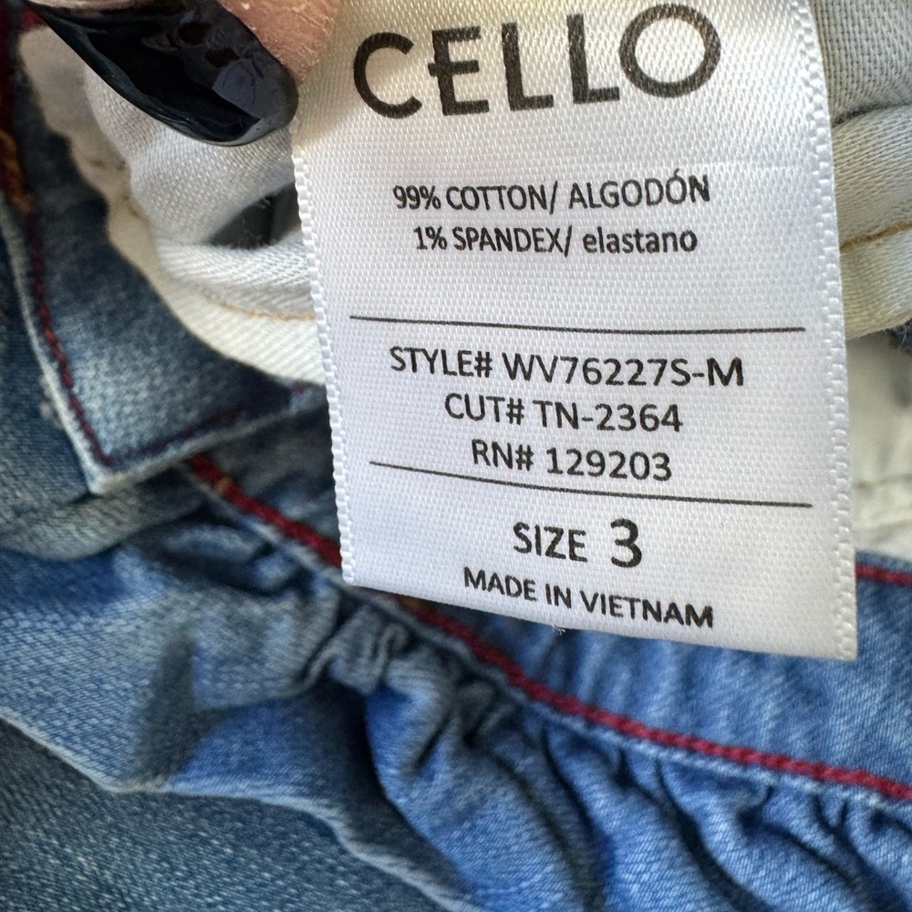 Cello Paperbag Waist Jeans Size 3 | High Rise Belted Mom Jeans - Picture 7 of 7